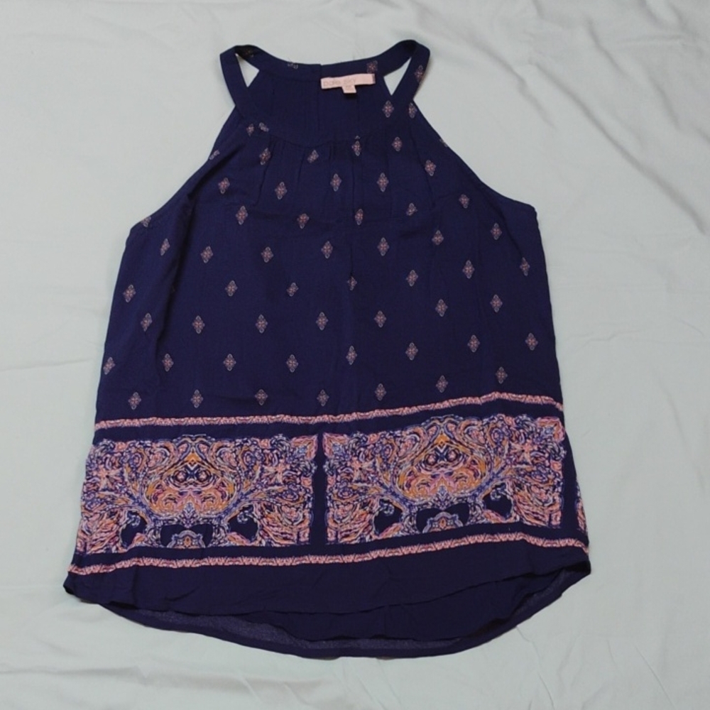 Chic Navy Sleeveless Women's Tank Top